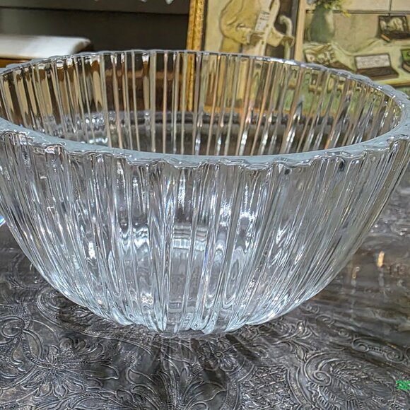 Godinger Empress Crystal Serving Bowl Made in Italy - Picture 3 of 4